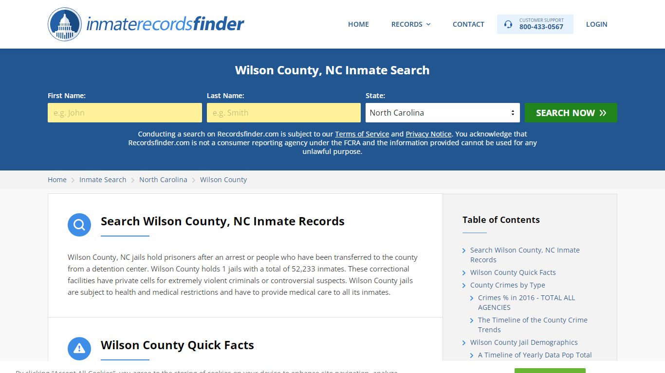 Wilson County, NC Inmate Lookup & Jail Records Online